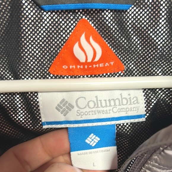 Columbia Omni Heat Women Gray Puffer Vest Full Zip Lightweight Insulated Size L - Picture 3 of 6